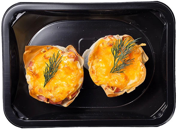 Блюдо: Яичный гратен с ветчиной