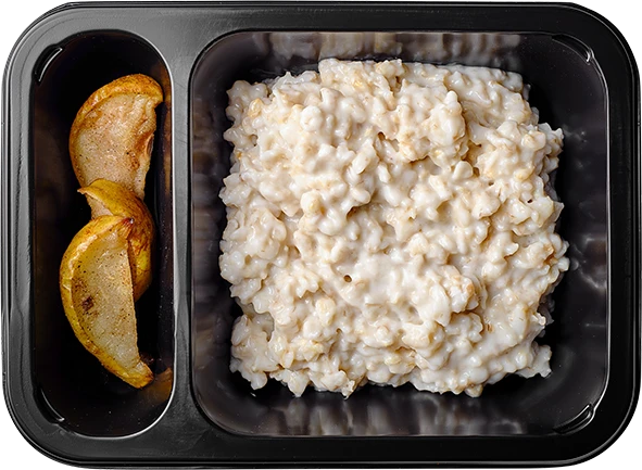 Блюдо: Геркулесовая каша с запеченной грушей 