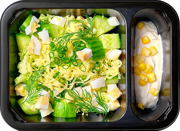 Блюдо: Салат с огурцами и яйцом