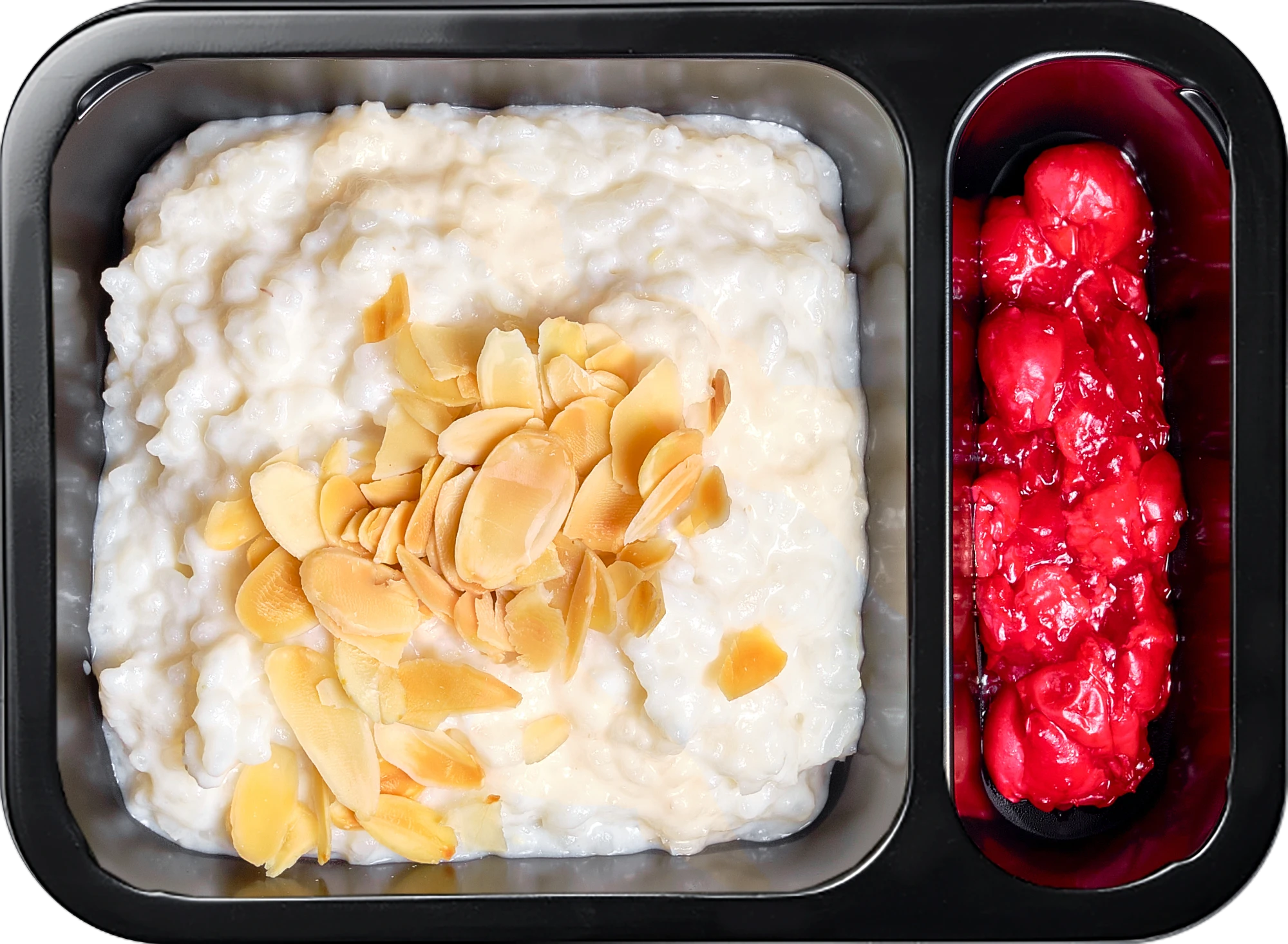 Блюдо: Рисовая каша на миндальном молоке с вишневым ко...