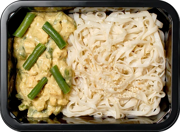 Блюдо: Лапша удон с кунжутом, Куриное филе в сливочном карри